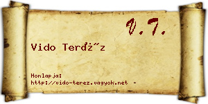 Vido Teréz névjegykártya